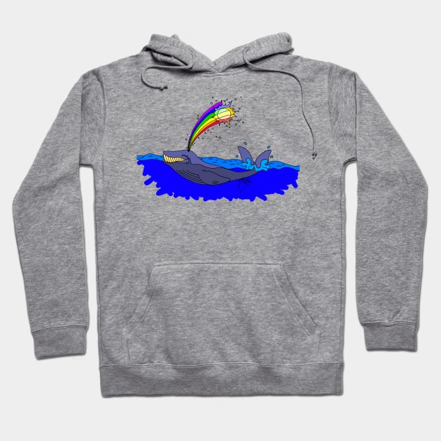 Shootin' Rainbows Out Your Blowhole in the Sunshine Hoodie by ptowndanig